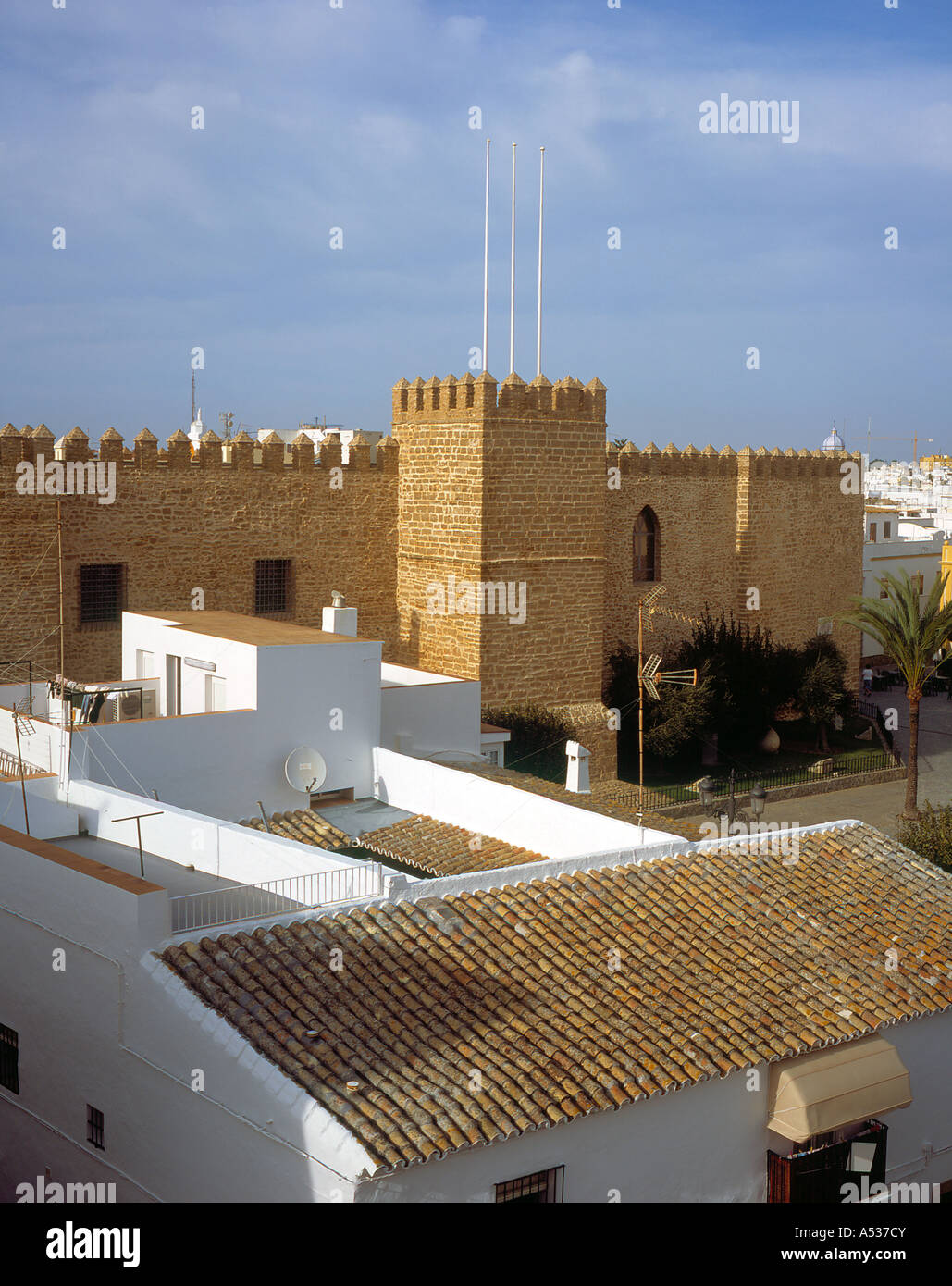 castle of the moon at the village Rota , Andalusia, Base Beach, Cadiz ...
