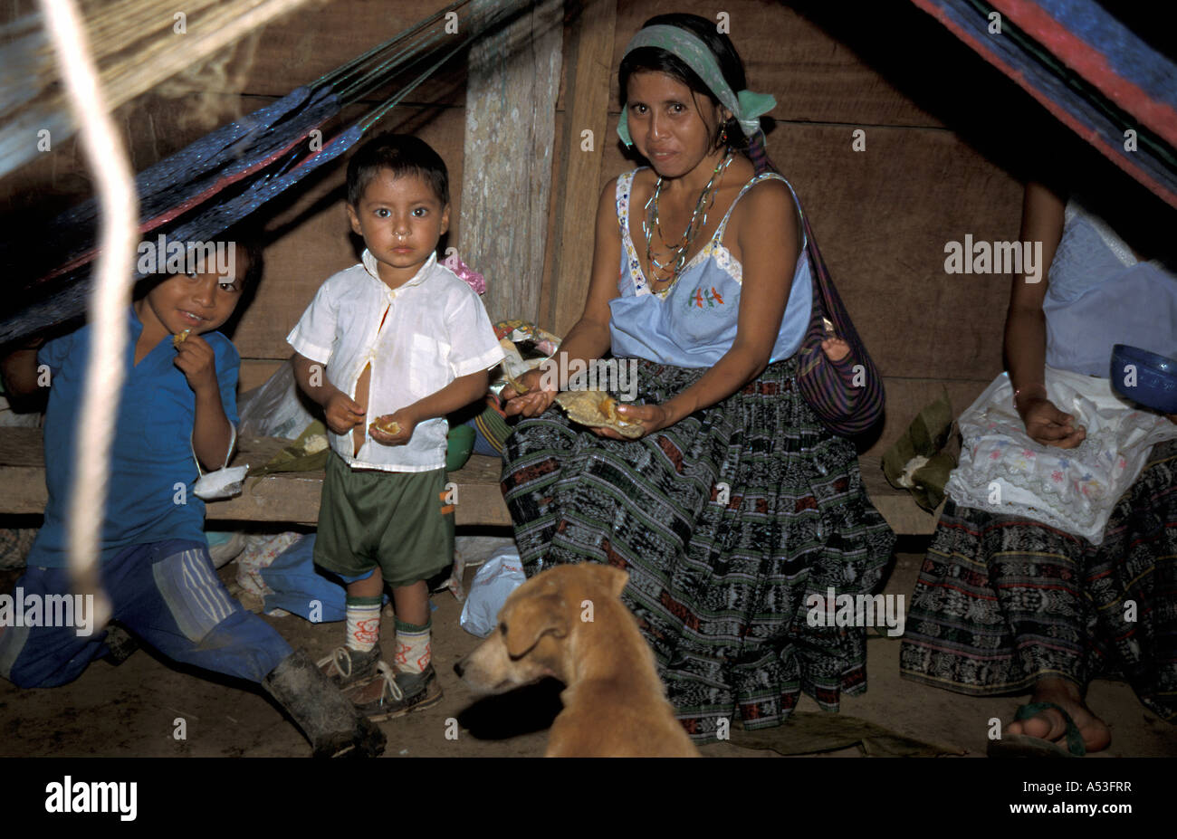 Painet ha0723 5667 guatemala eating meal naranhal peten country developing nation less economically developed culture Stock Photo