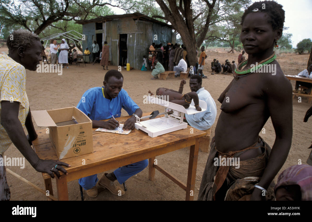 Painet ha0840 6021 south sudan clinic narus country developing nation less economically developed culture emerging market Stock Photo