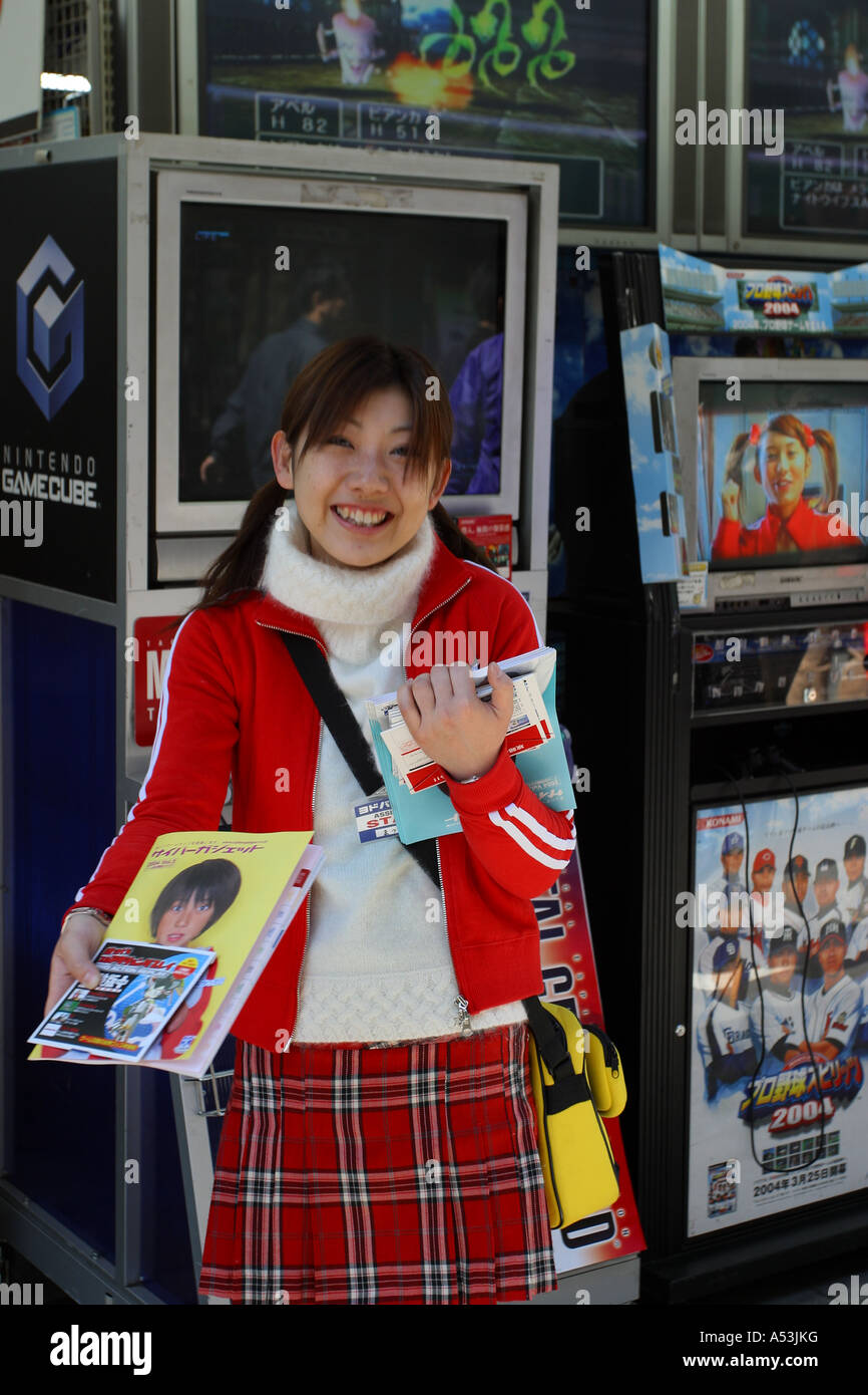 toyko japan travel book shop comic novel AV adult  TV game show grile promote Stock Photo