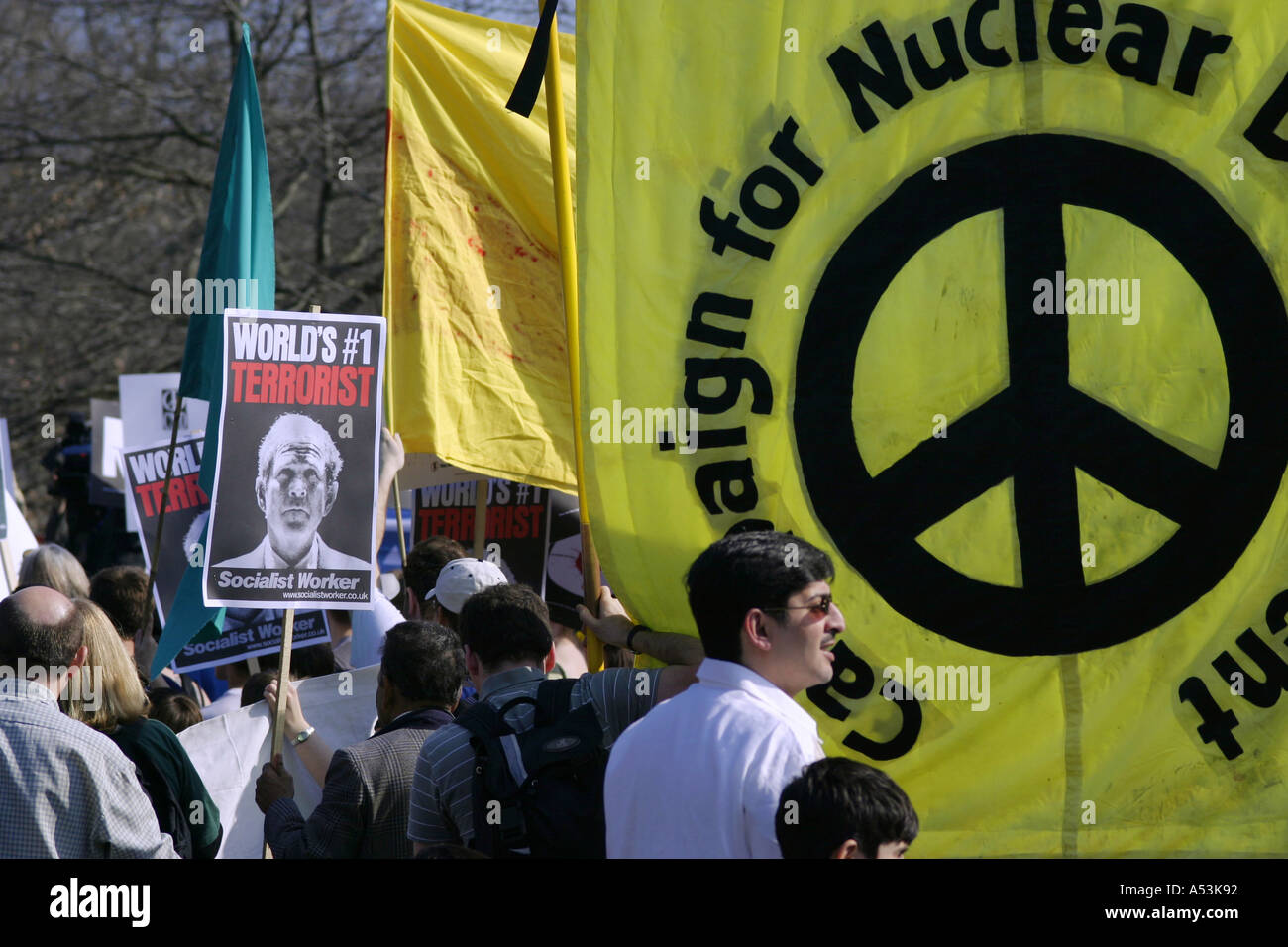 Anti War Protest London UK Stock Photo