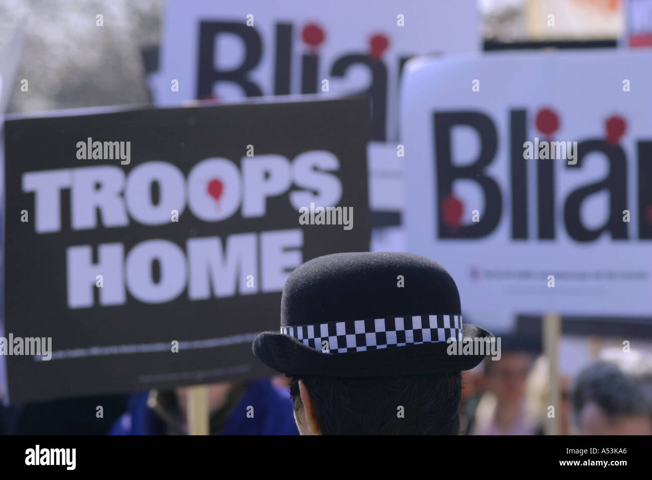 Anti War Protest London UK Stock Photo