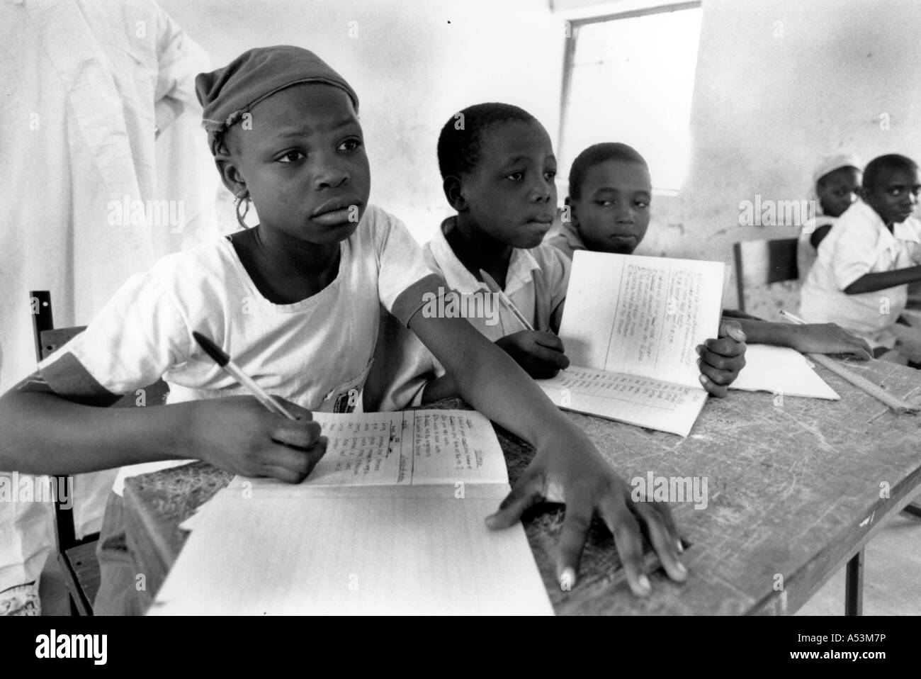 Painet ha1377 191 black and white schools school children bauchi nigeria country developing nation less economically Stock Photo