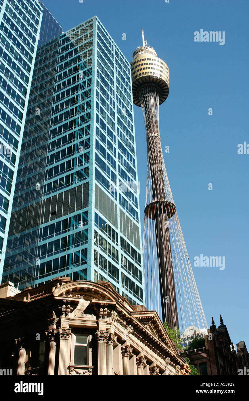 sydney tower in australia 1000 feet high Stock Photo