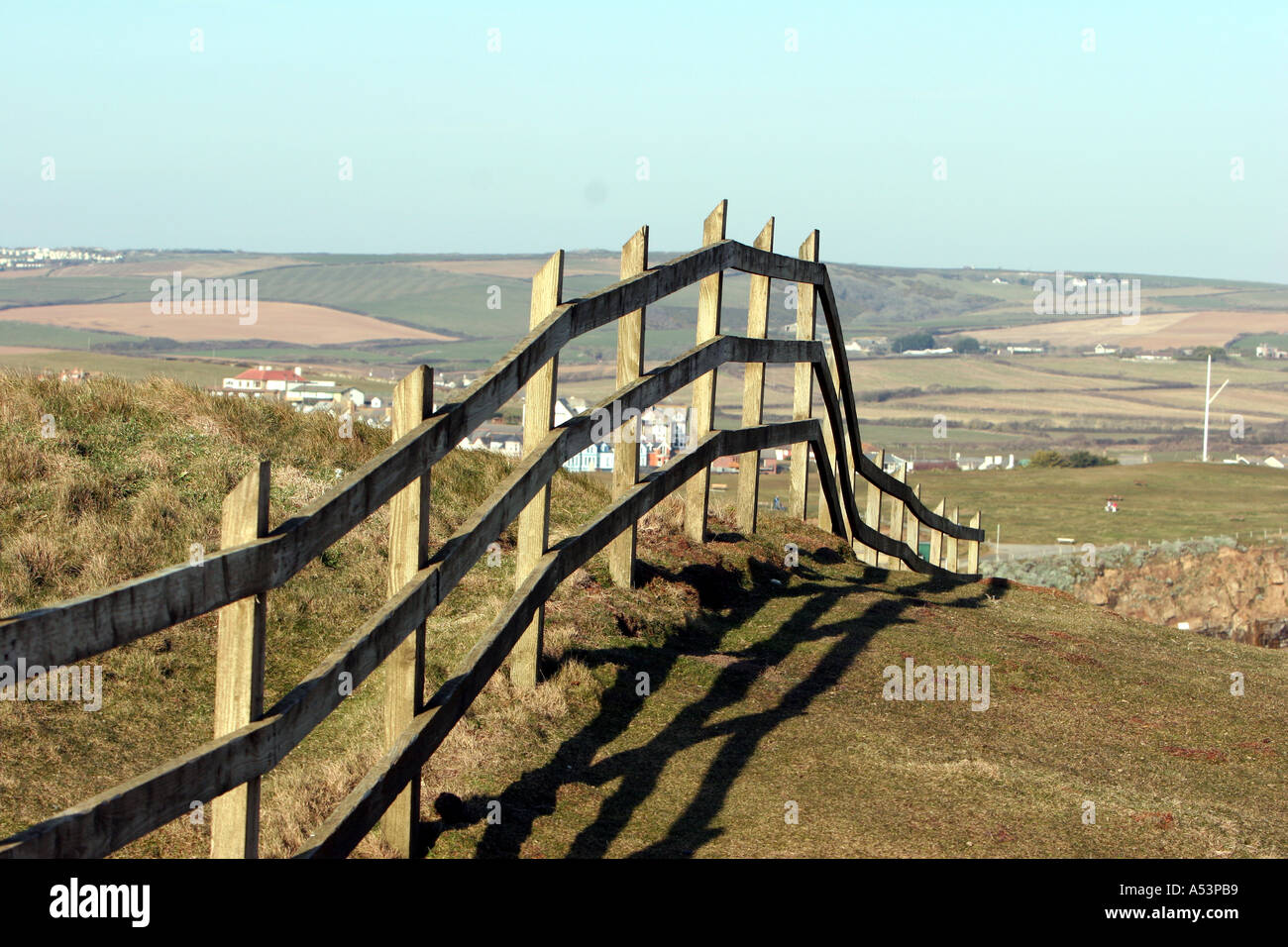 Post and rail fence Stock Photo - Alamy