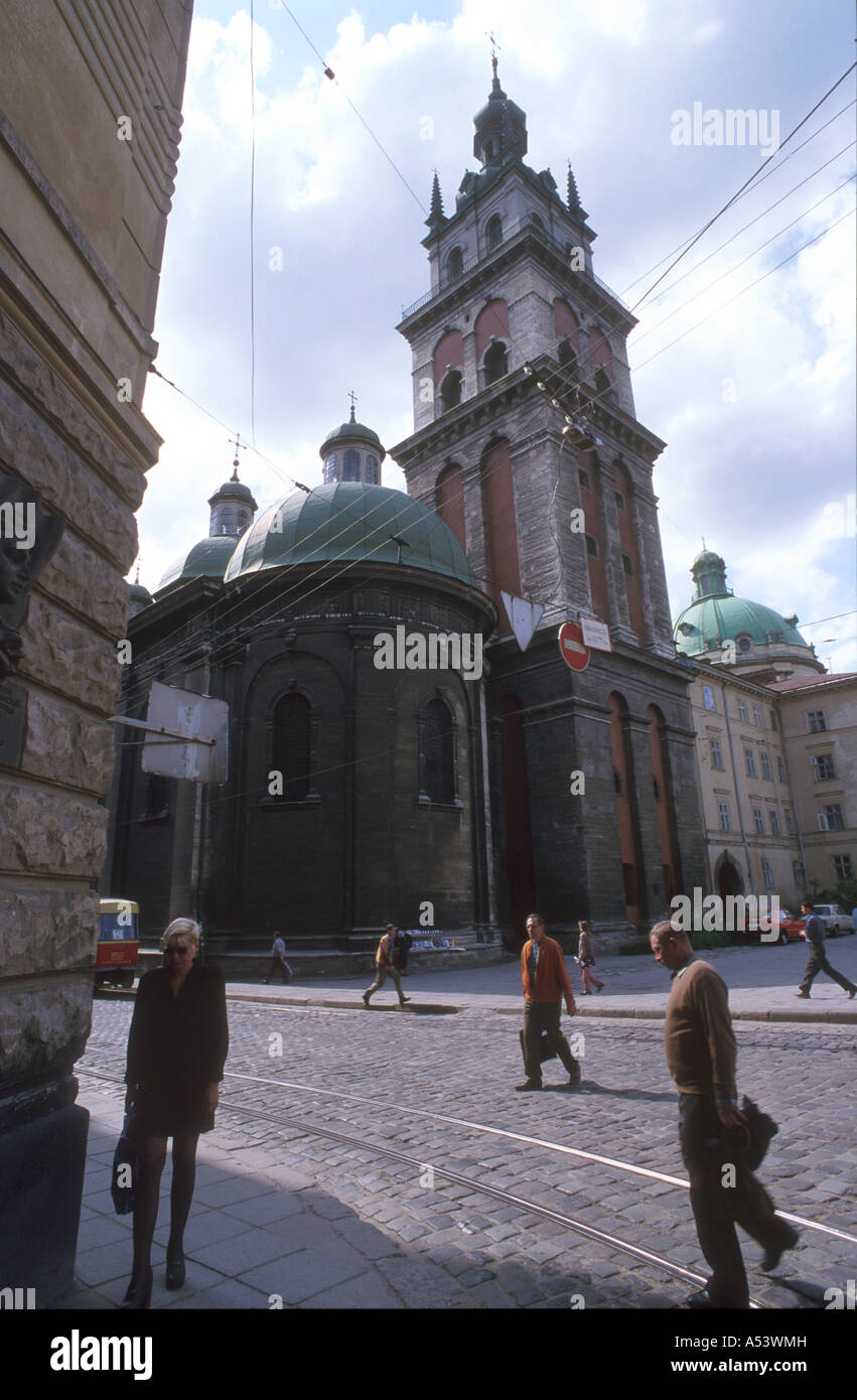 Painet ha2197 4463 uspensky church lviv country developing nation less economically developed culture emerging market Stock Photo