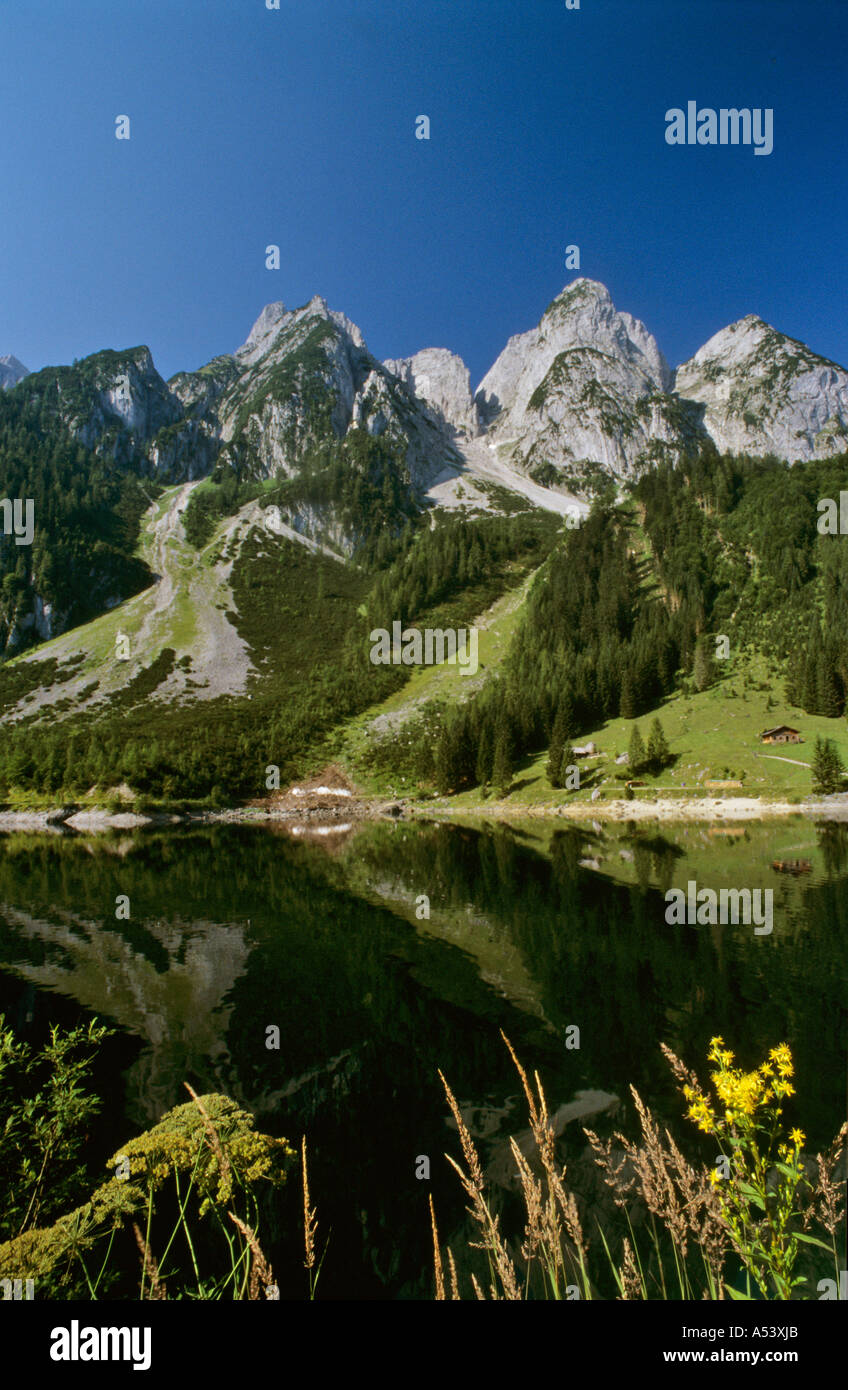Ridge Of Gosaukamm And Donnerkogel Seen From Lake Vorderer Gosausee In 