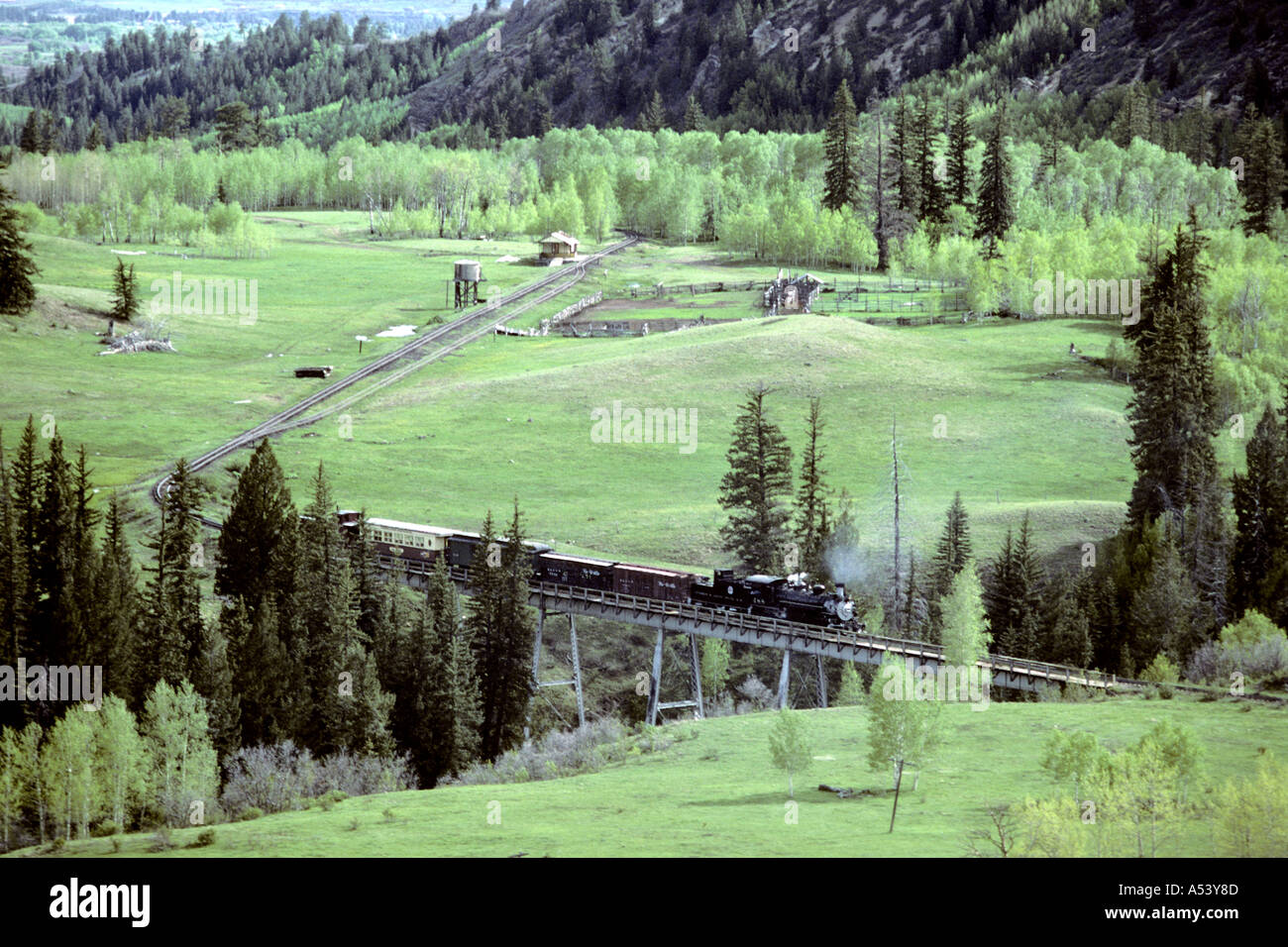 Steam Train Cumbres and Toltec Scenic Railroad New Mexico USA Stock ...