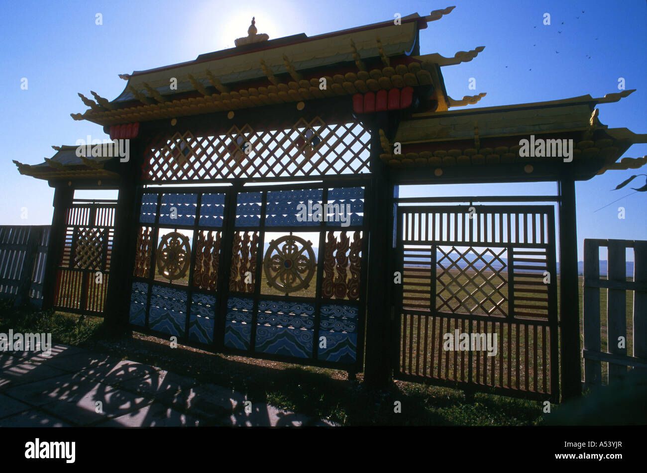 Painet ha2325 5148 russia religion buddhism gates ivolginsk monastery buryatia country developing nation economically Stock Photo