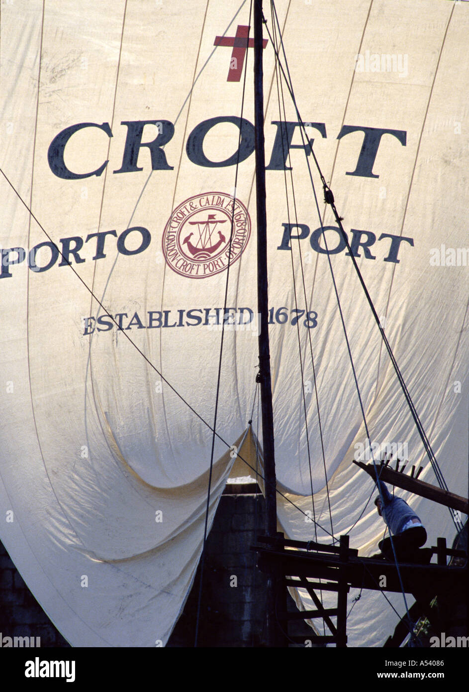Barco Rabelo port barge River Douro Oporto Portugal Stock Photo - Alamy