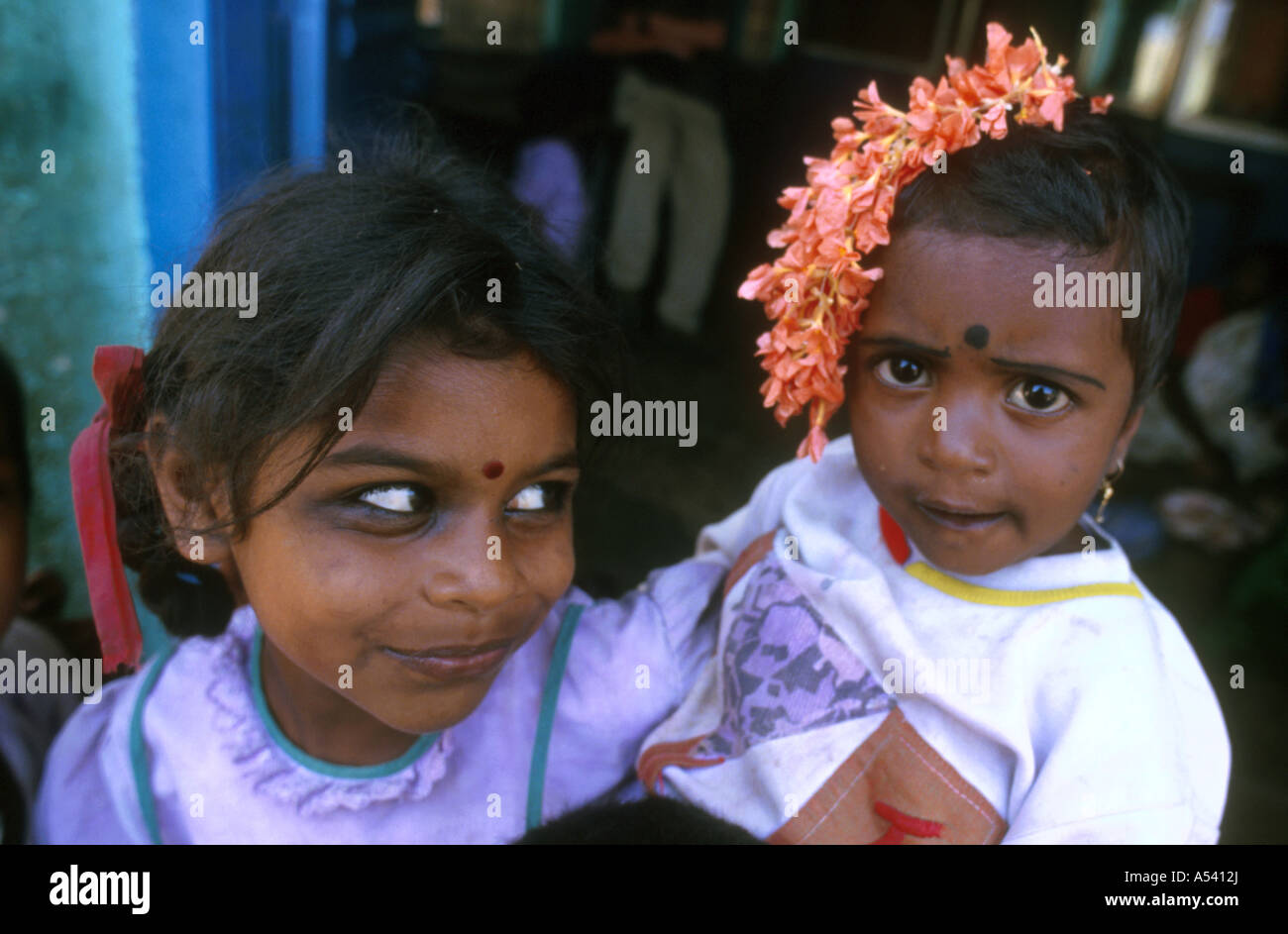 Painet Ha2423 5248 India Children Girls Bangalore Country
