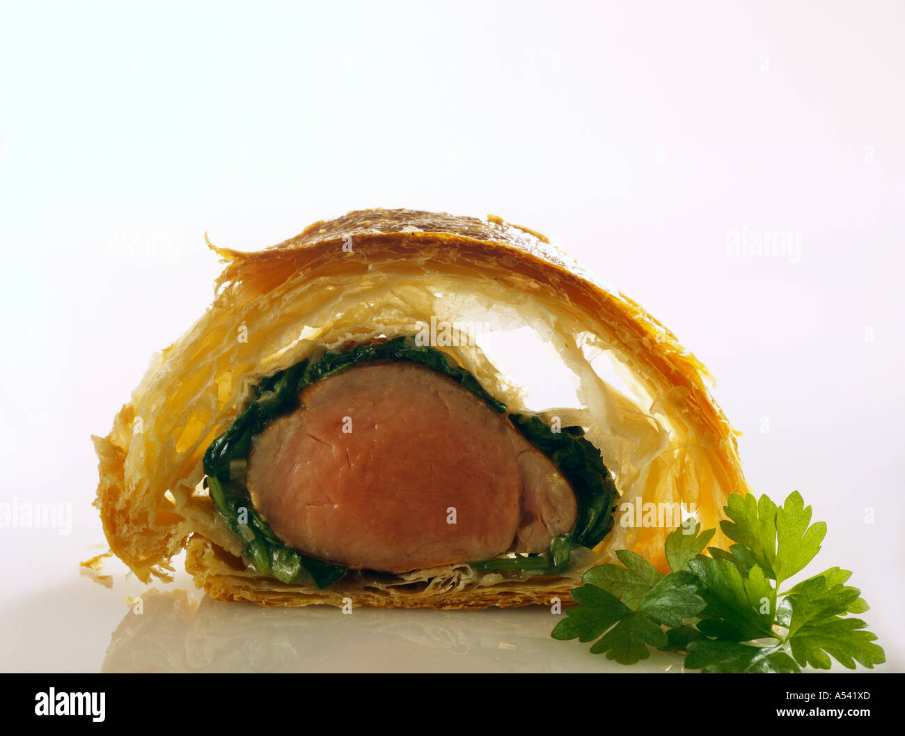 Fillet of Pork in Puff Pastry Stock Photo Alamy