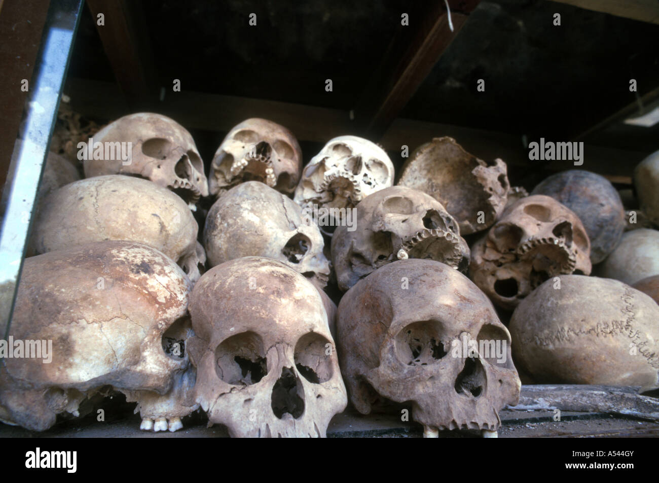 Painet ha2627 5480 cambodia war skulls skull killing fields national monument pnom penh country developing nation less Stock Photo