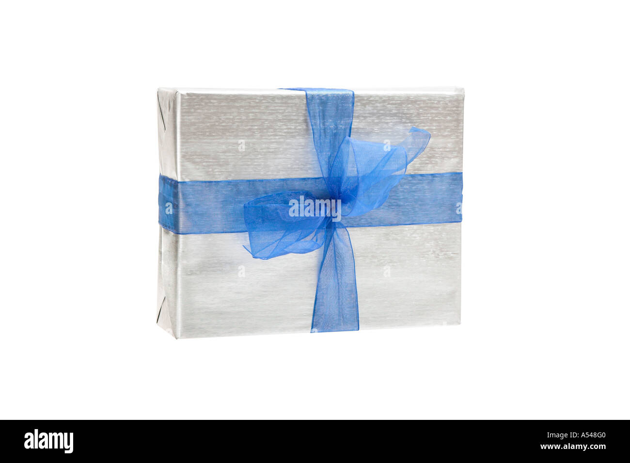 Present Front Present cut out in front of white background Stock Photo - Alamy