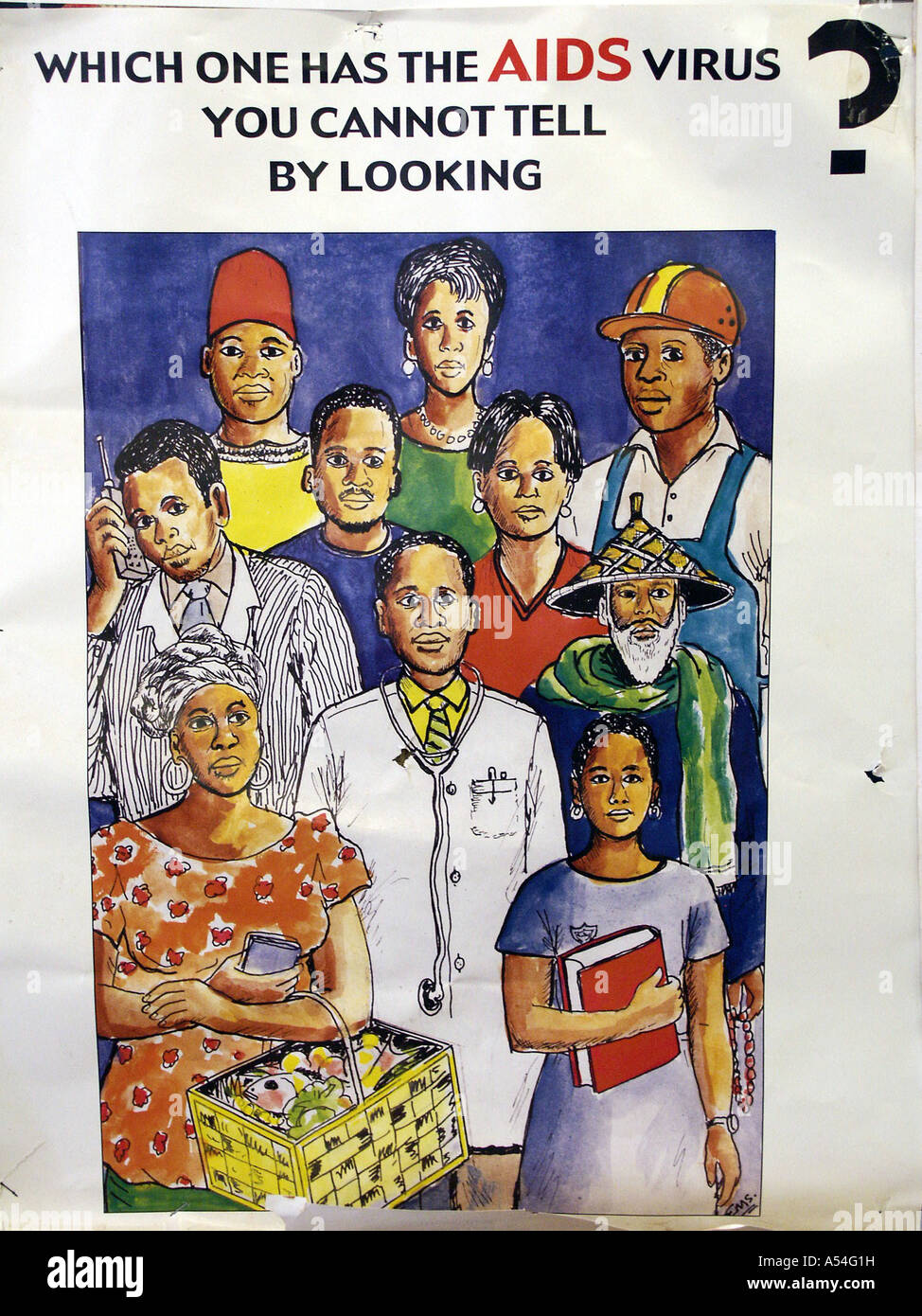 Painet hn2263 7853 senegal anti aids publicity sida service cnter dakar country developing nation less economically Stock Photo