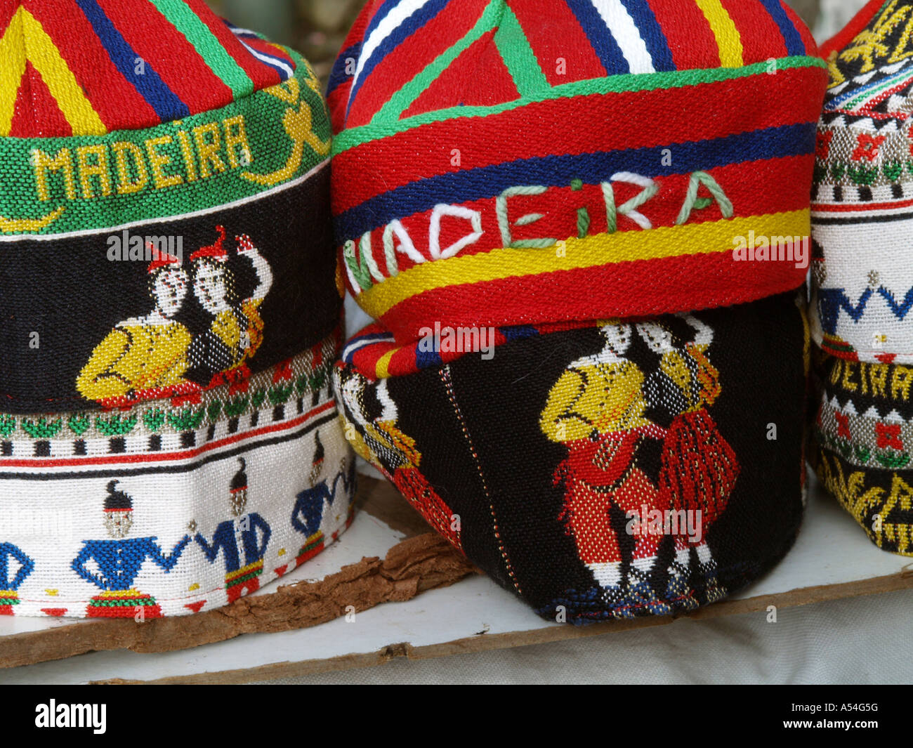 souvenir, traditional caps from Madeira Stock Photo Alamy