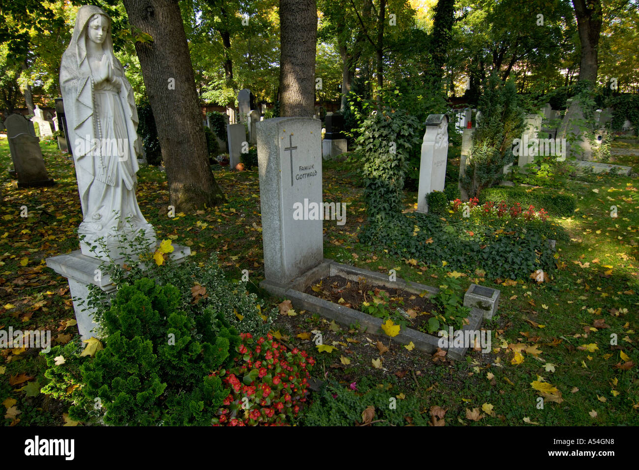 Grave on the East Cemetery in Munich Bavaria Germany Stock Photo Alamy
