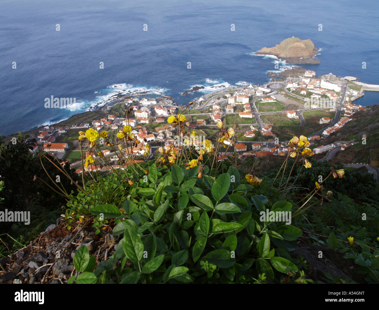 village view and ocean Stock Photo - Alamy