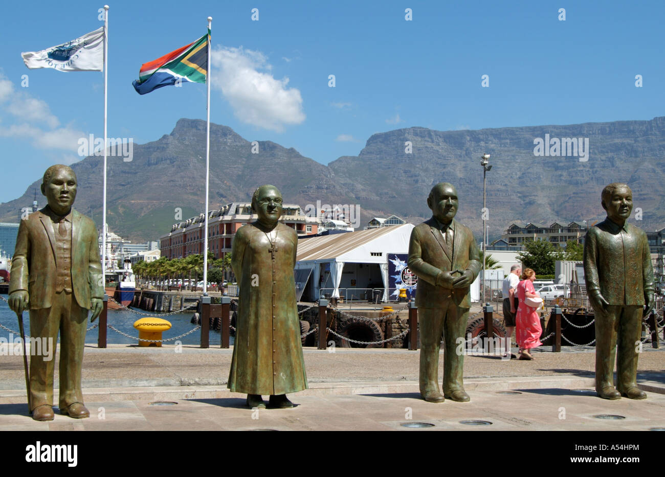 South African Nobel Peace Prize winners on Nobel Square Cape Town