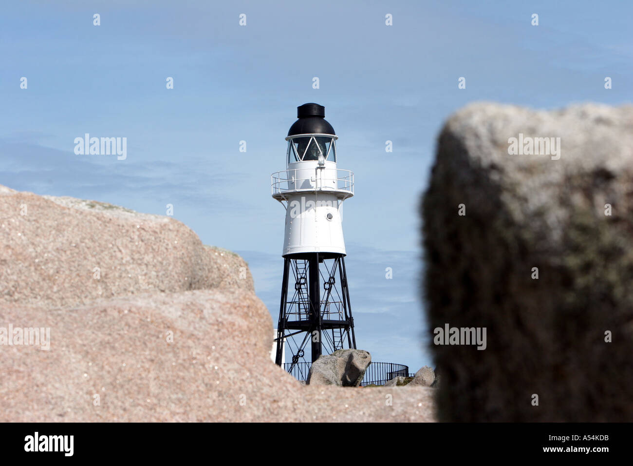 Lighthouse Peninis Point Stock Photo