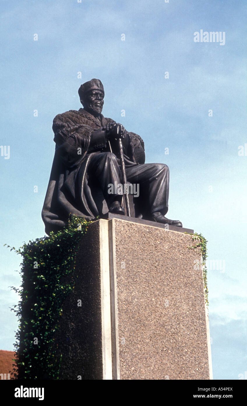 Bronze statue of Jomo Kenyatta at Kenyatta International Conference Centre Nairobi Kenya East Africa Stock Photo