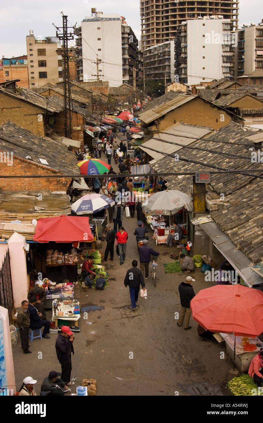 Old street Kunming China Stock Photo - Alamy