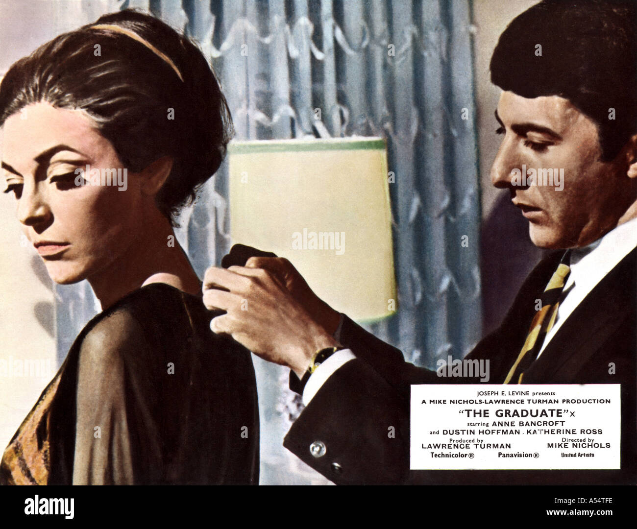 THE GRADUATE 1967 film with Dustin Hoffman and Anne Bancroft Stock Photo