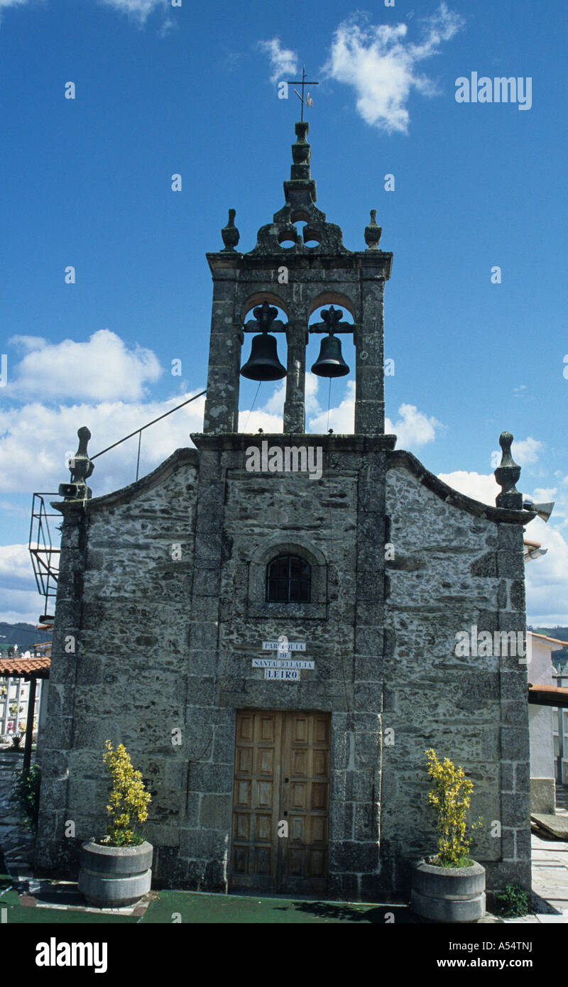 The chapel of St Eulalia at Leiro on the Camino Ingles the English Pilgrim s Way to Santaigo de Compostela Galicia Spain Stock Photo