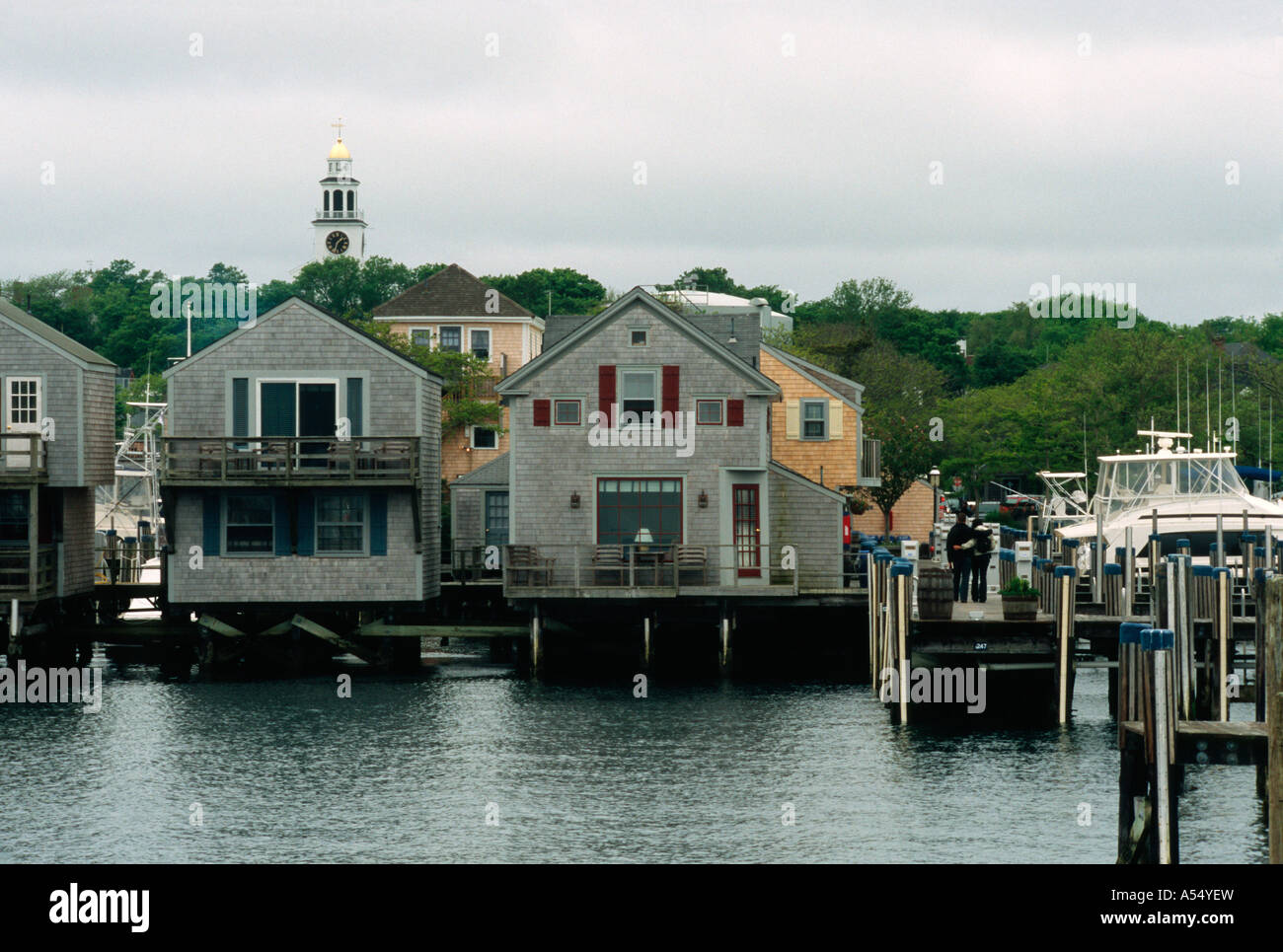 Wharf Cottages Nantucket Ma Stock Photo 11198496 Alamy