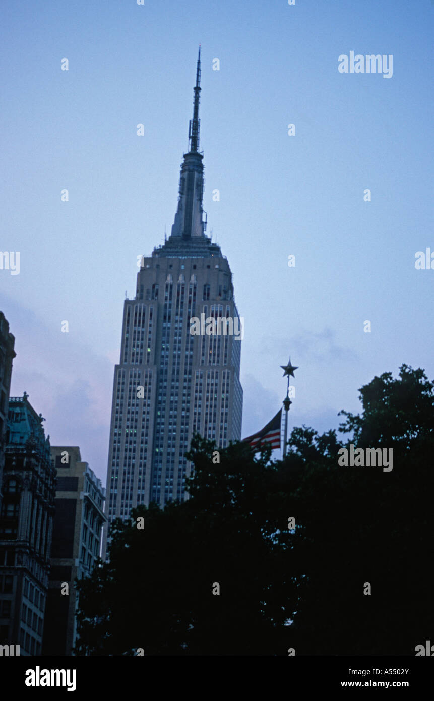 Empire State Building from Madison Park NYC Stock Photo