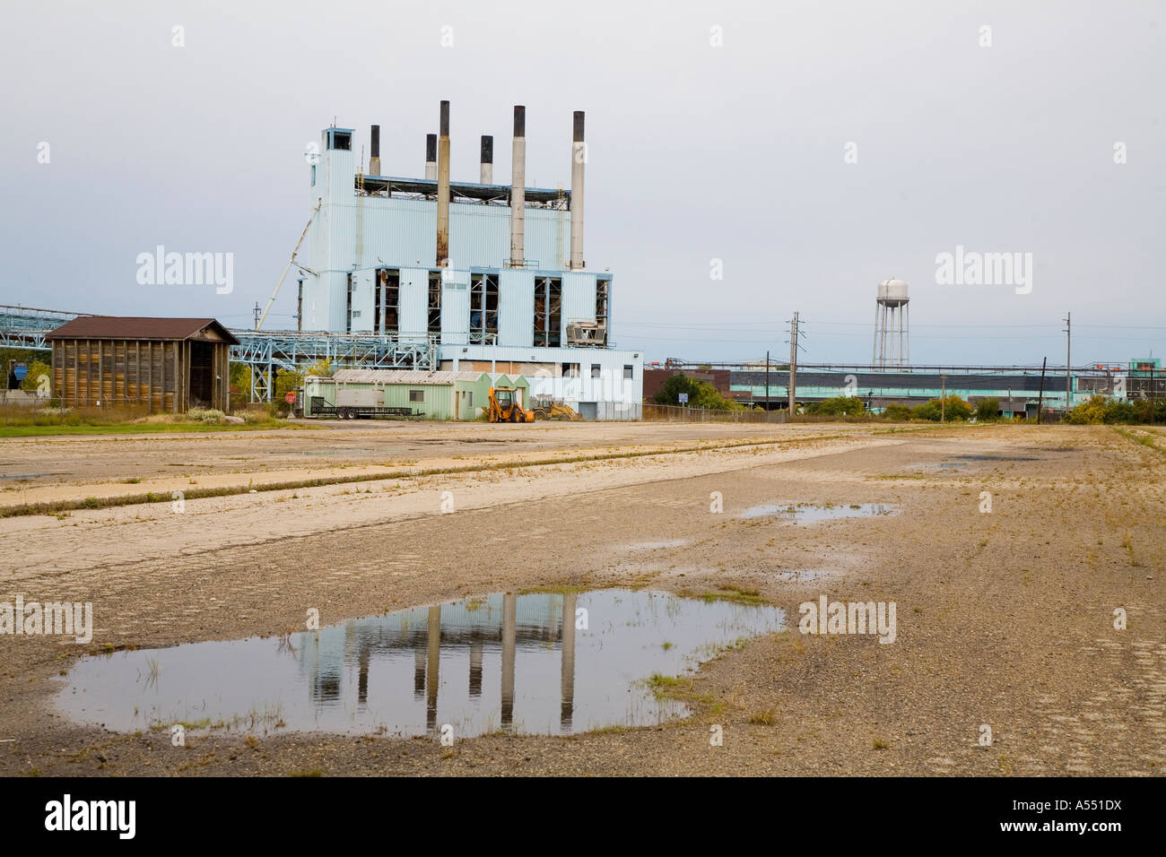 Flint Michigan An employee parking lot at the AC Delco auto plant which