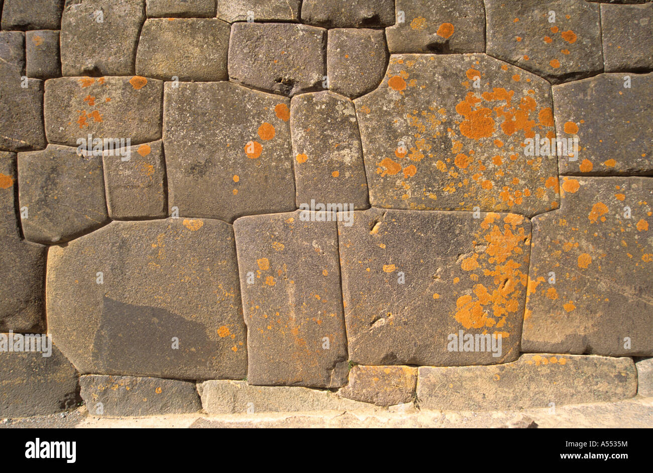 Inca stonework at Ollantaytambo, Sacred Valley, Peru Stock Photo