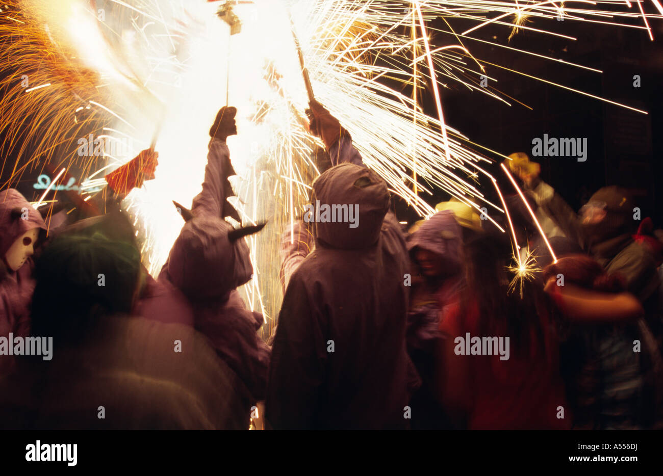 Correfoc - Barcelona, Catalunya, SPAIN Stock Photo - Alamy