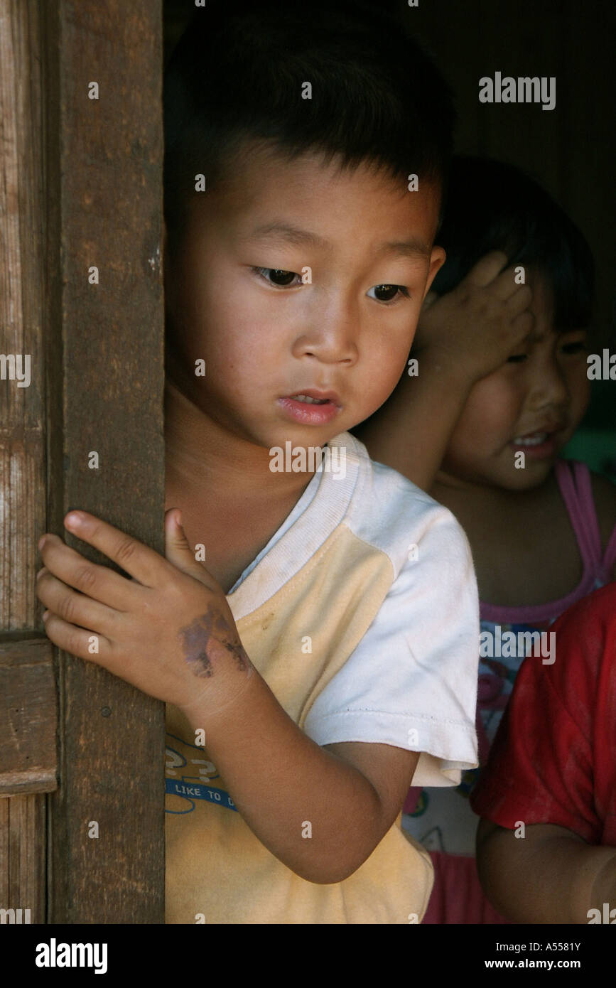 Painet ip2710 9602 thailand kachin child ban mai samaki country developing nation less economically developed culture Stock Photo