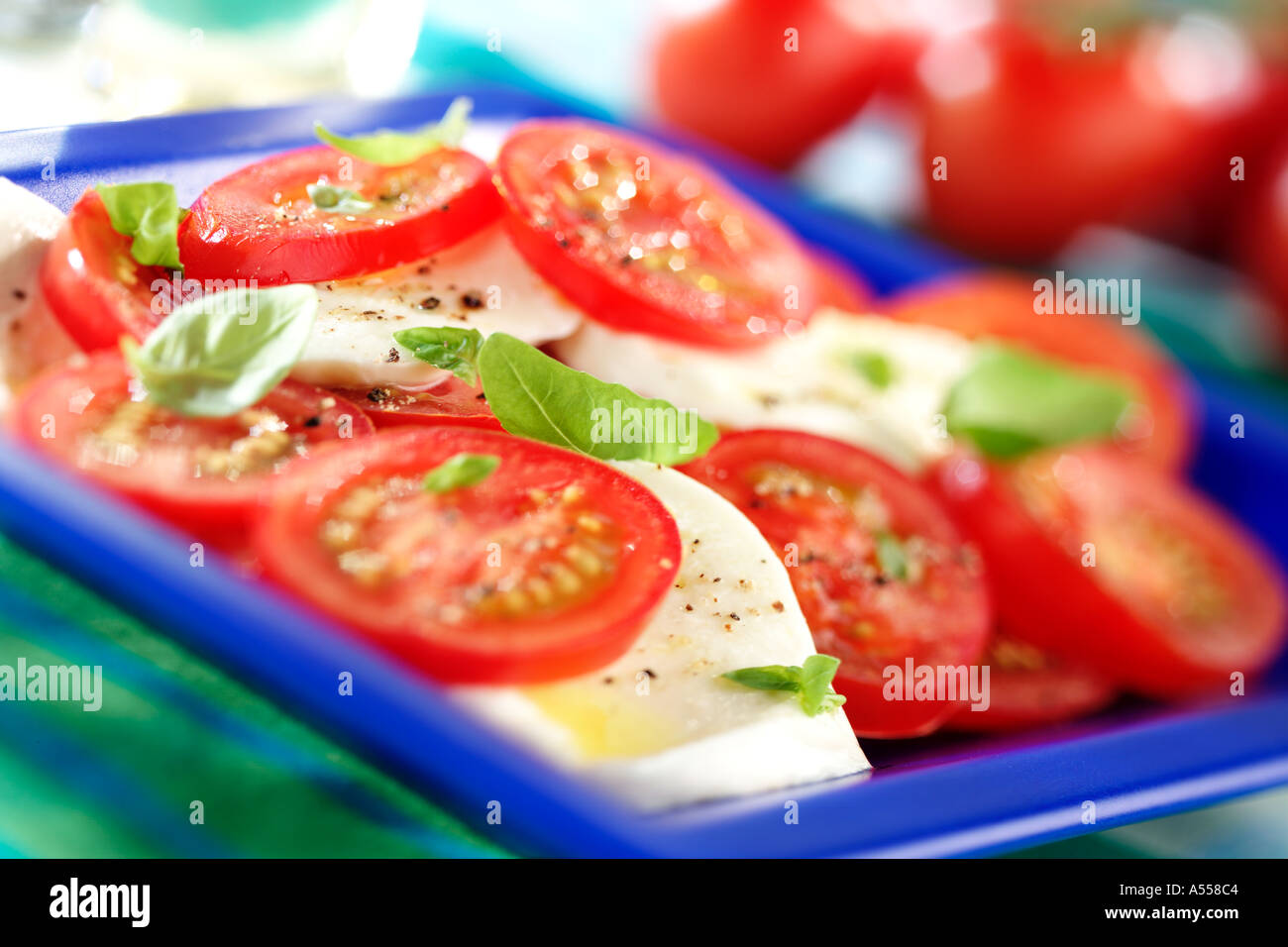 TOMATOES AND MOZZARELLA Stock Photo Alamy