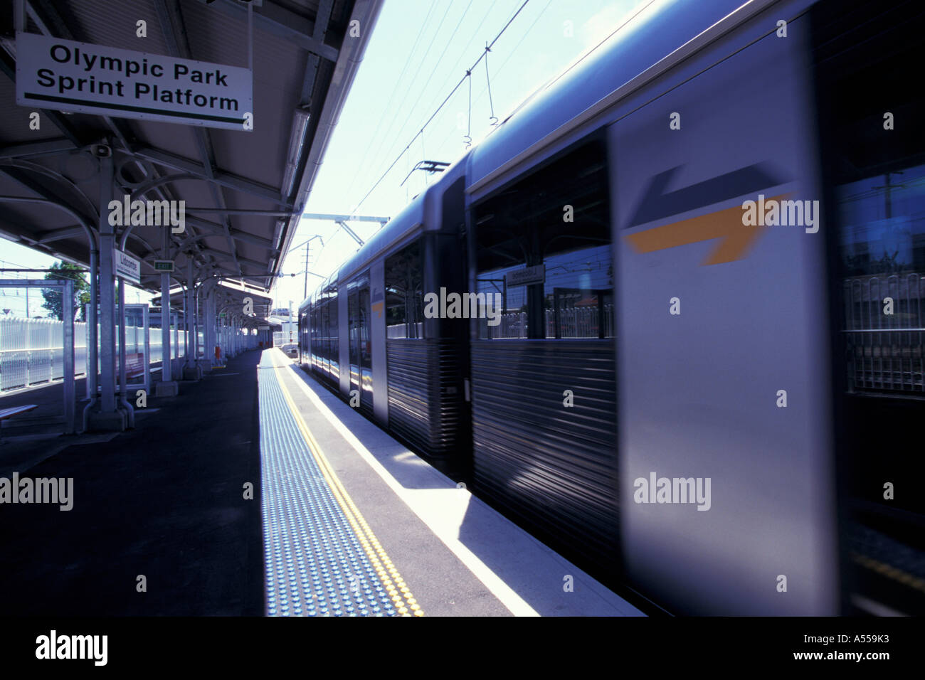 Train to Olympic Park Sydney Australia Stock Photo Alamy