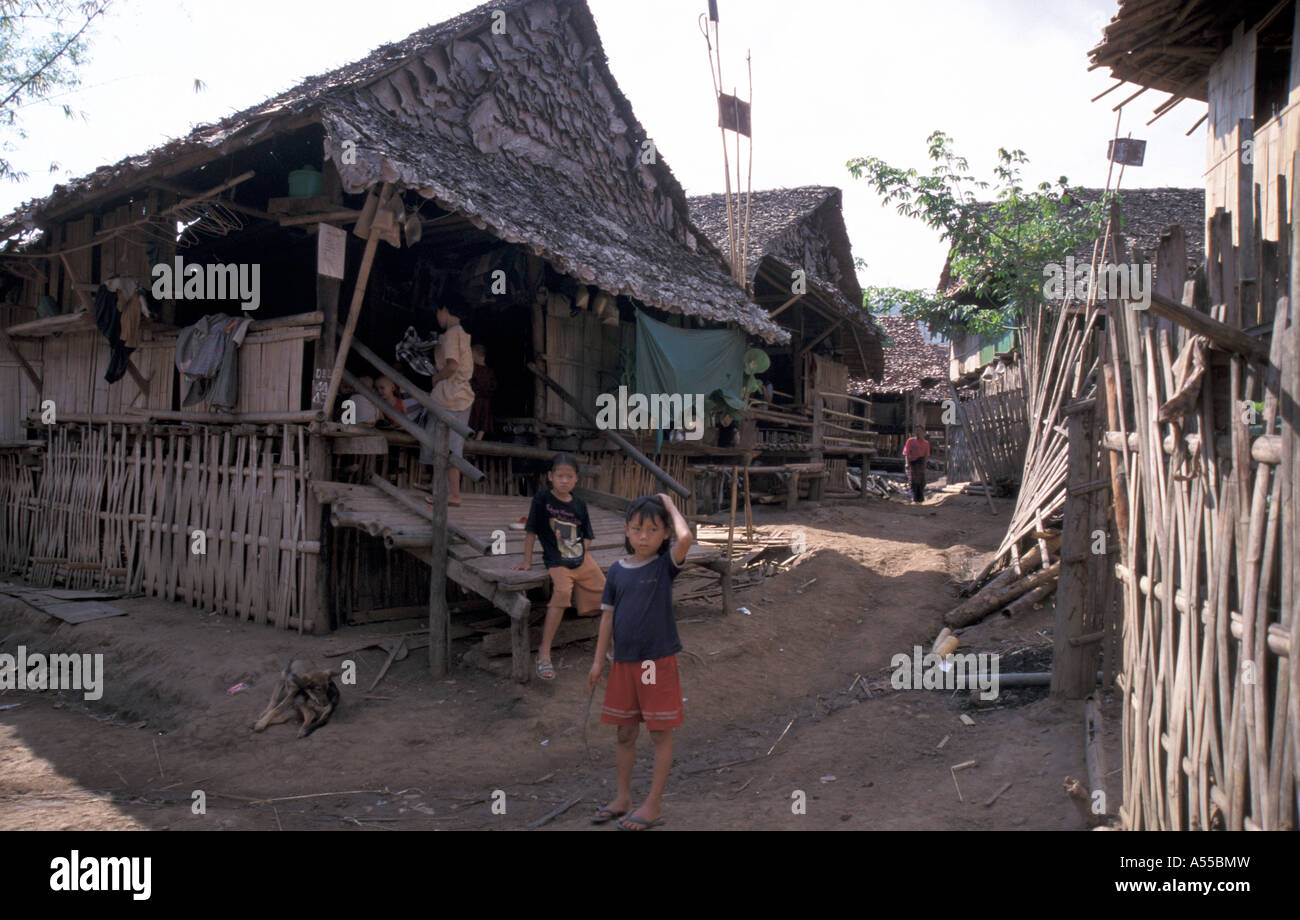 Painet ip2855 9482 house thailand mae burmese refugee camp sot country developing nation less economically developed culture Stock Photo