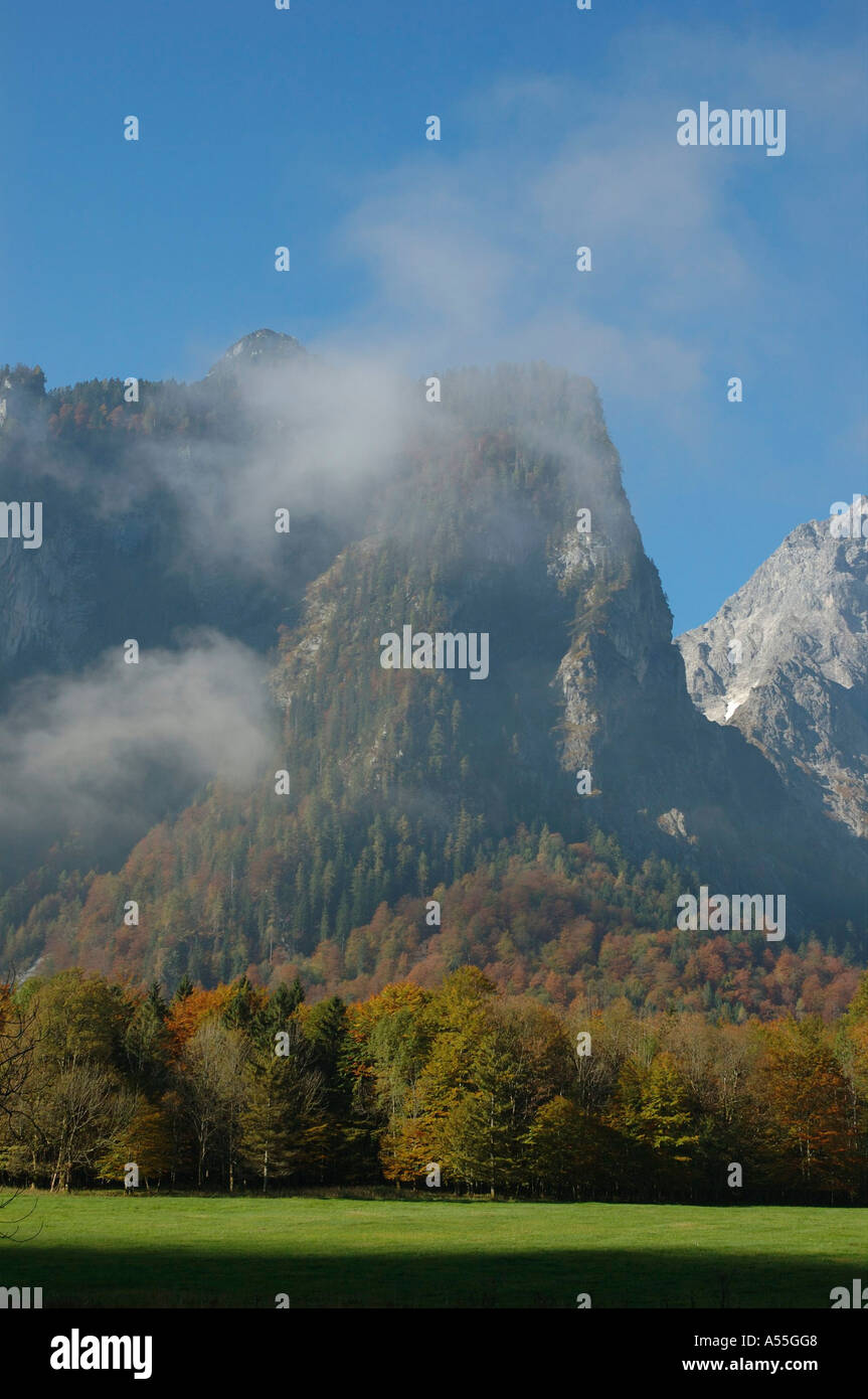 Alpine country shaft at the lake Koenigssee in the national park ...