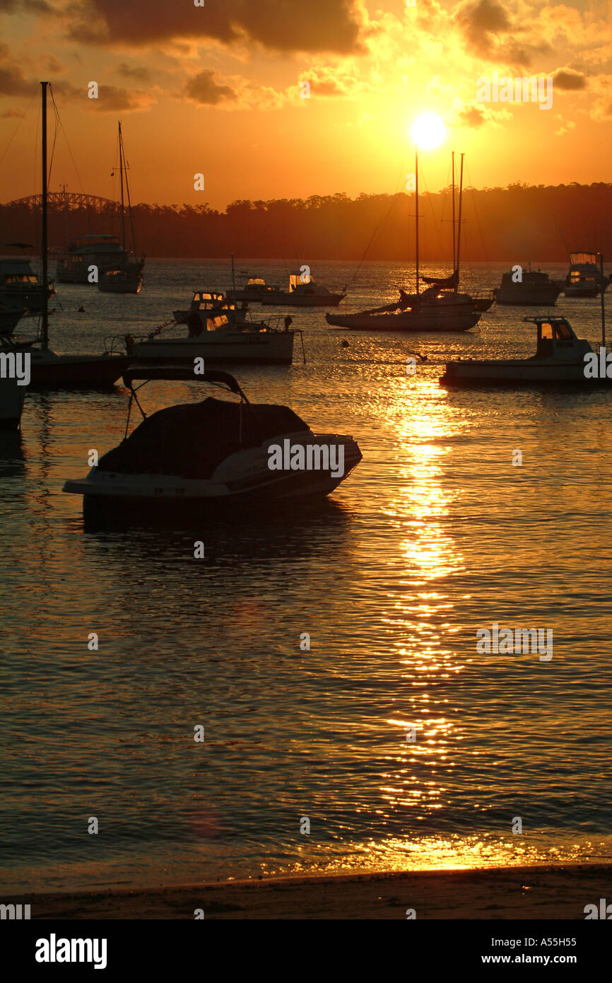 Sunset boats 3 Stock Photo