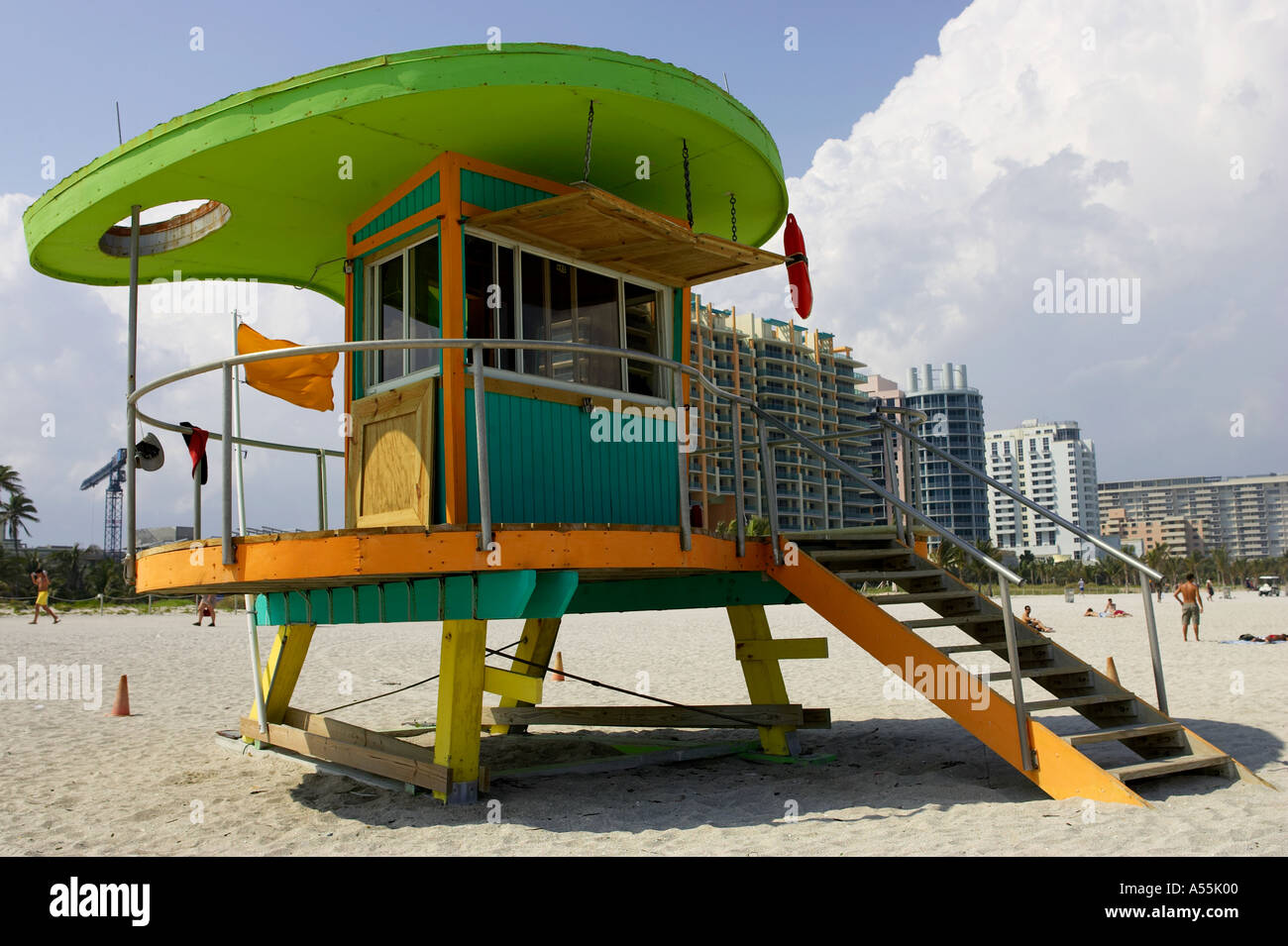 Hut Amerix Miami beach life guard hut america usa Stock Photo - Alamy