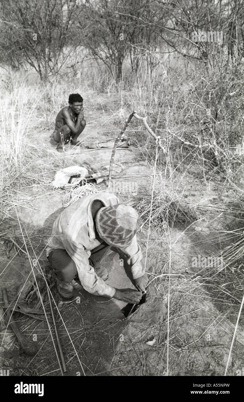 Bushman hunting San People Traditional life 21 century Stock Photo - Alamy