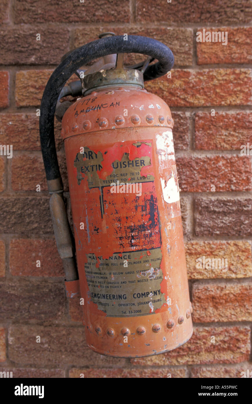 Fire extinguisher South Africa Stock Photo Alamy