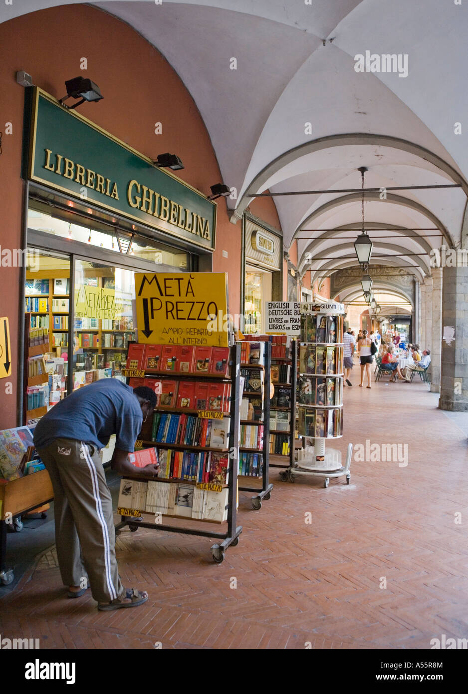 Covered shopping arcades Pisa Tuscany Italy Stock Photo Alamy