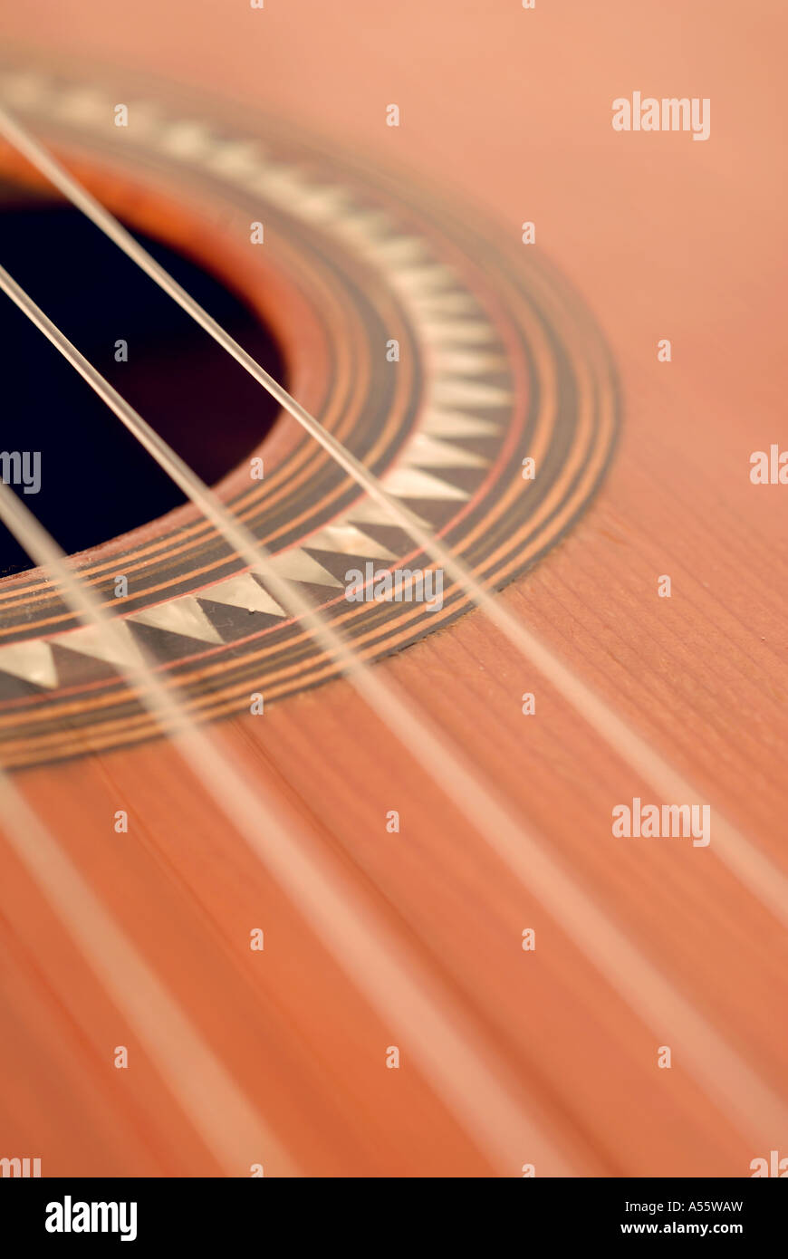 Hollow Wooden Classical Acoustic Guitar Stock Photo Alamy