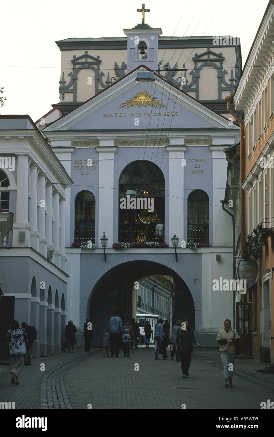 Ausros Vartai Gate of Dawn Vilnius Lithuania Stock Photo