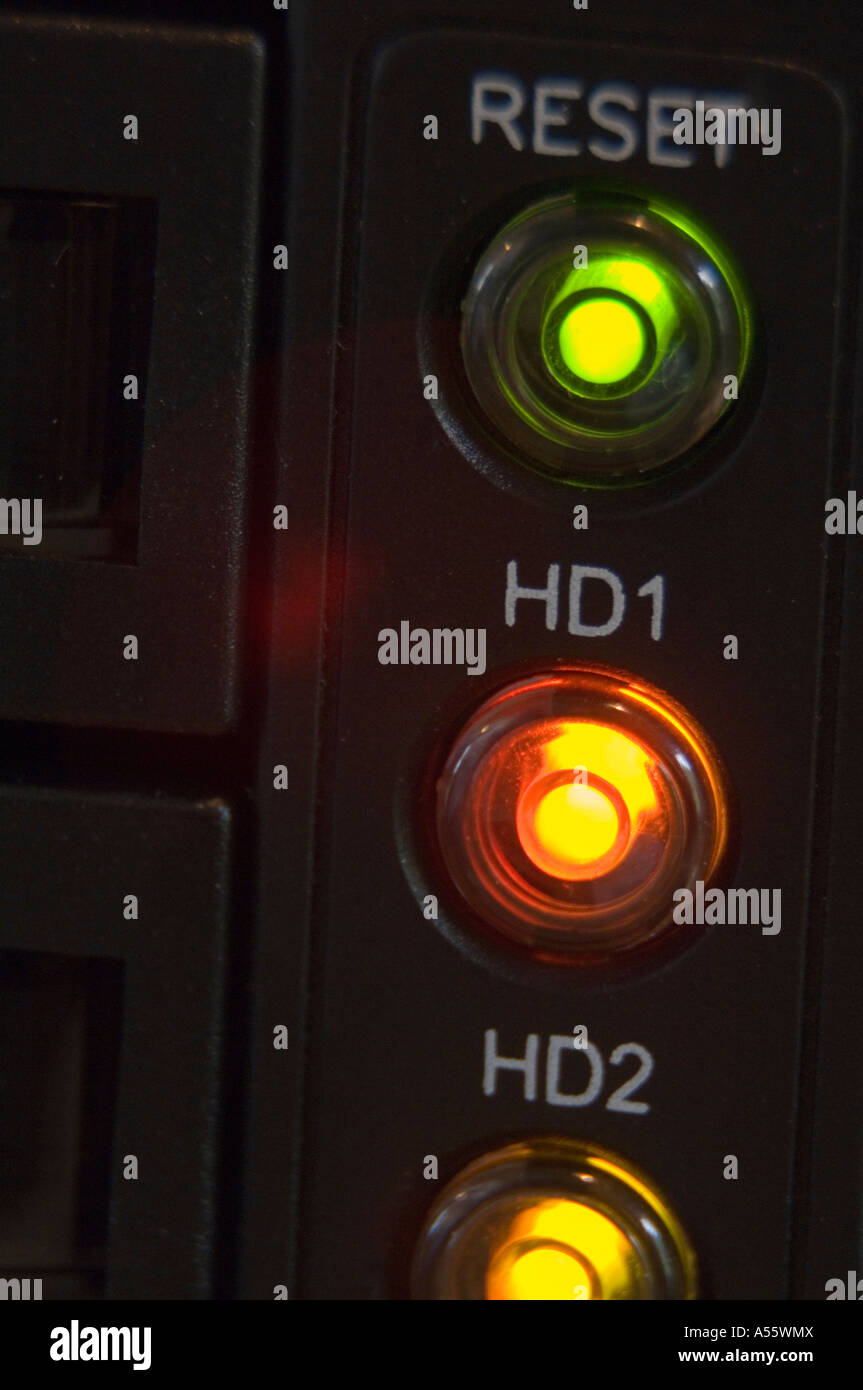 SCSI Hard Drive Indicator panel Stock Photo Alamy