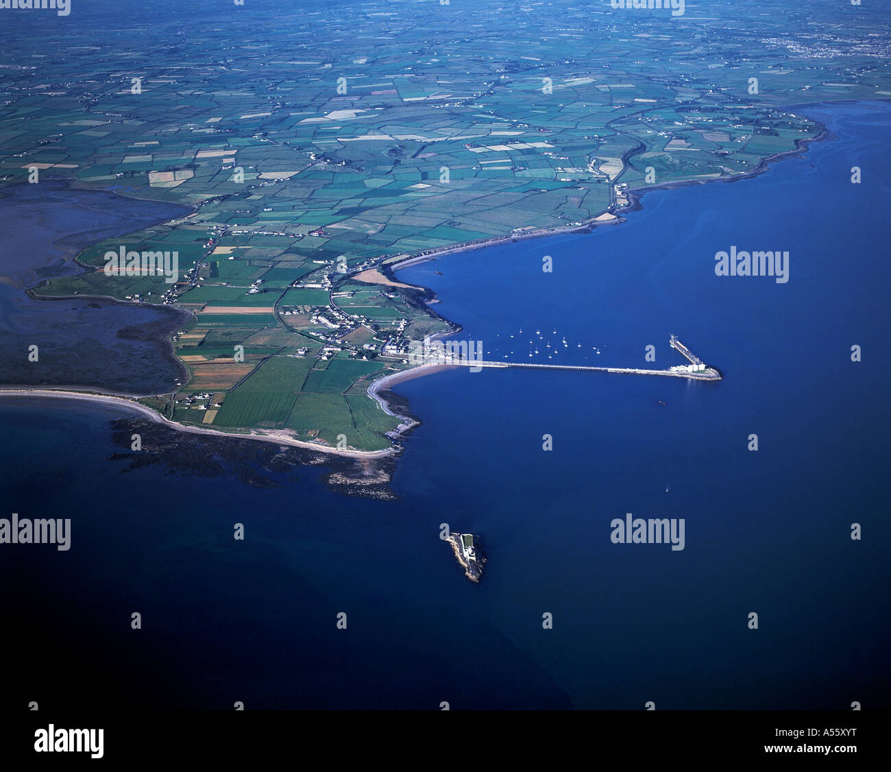 ireland, county kerry, tralee, fenit, aerial image of irish coastal