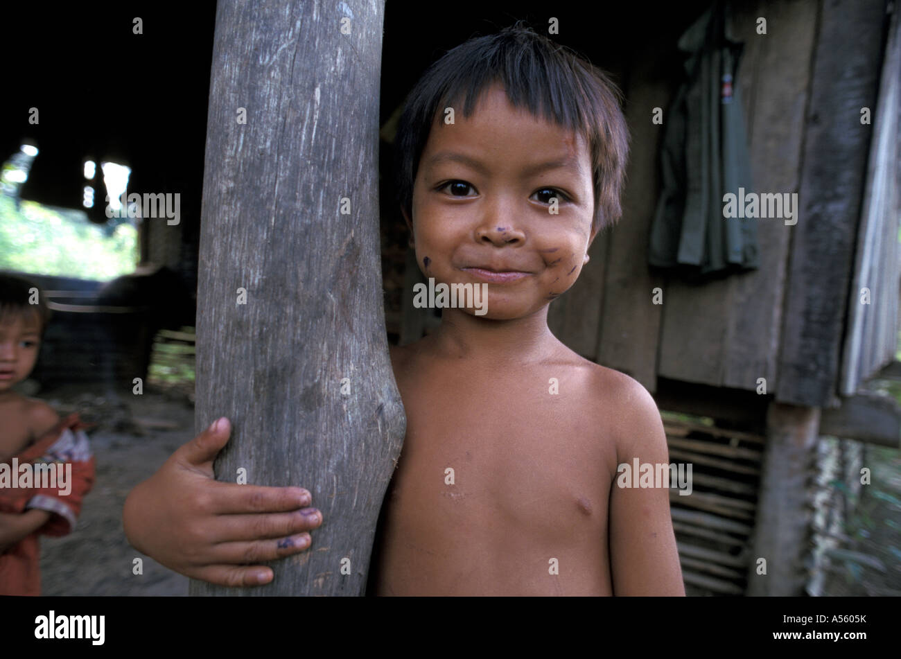 Painet ix1855 cambodia boy tahoey village ratanakiri country developing nation less economically developed culture emerging Stock Photo