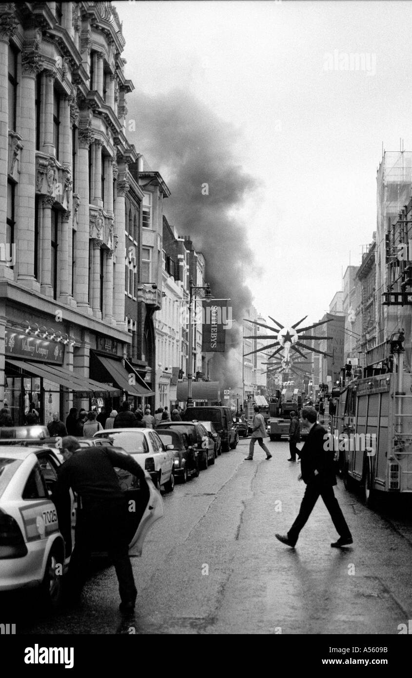 Shop fire Bond Street London Stock Photo - Alamy