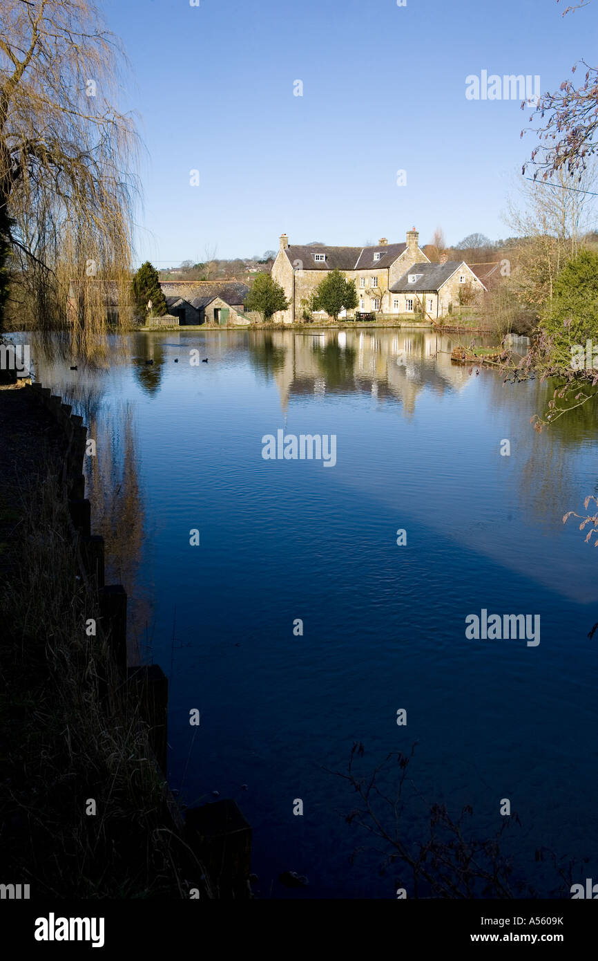 Melbury Abbas Mill Shaftesbury in Winter Stock Photo